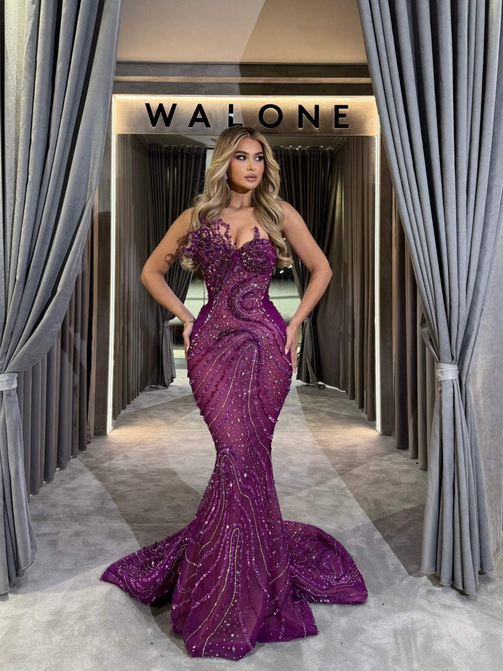 Purple Siren Couture Dress