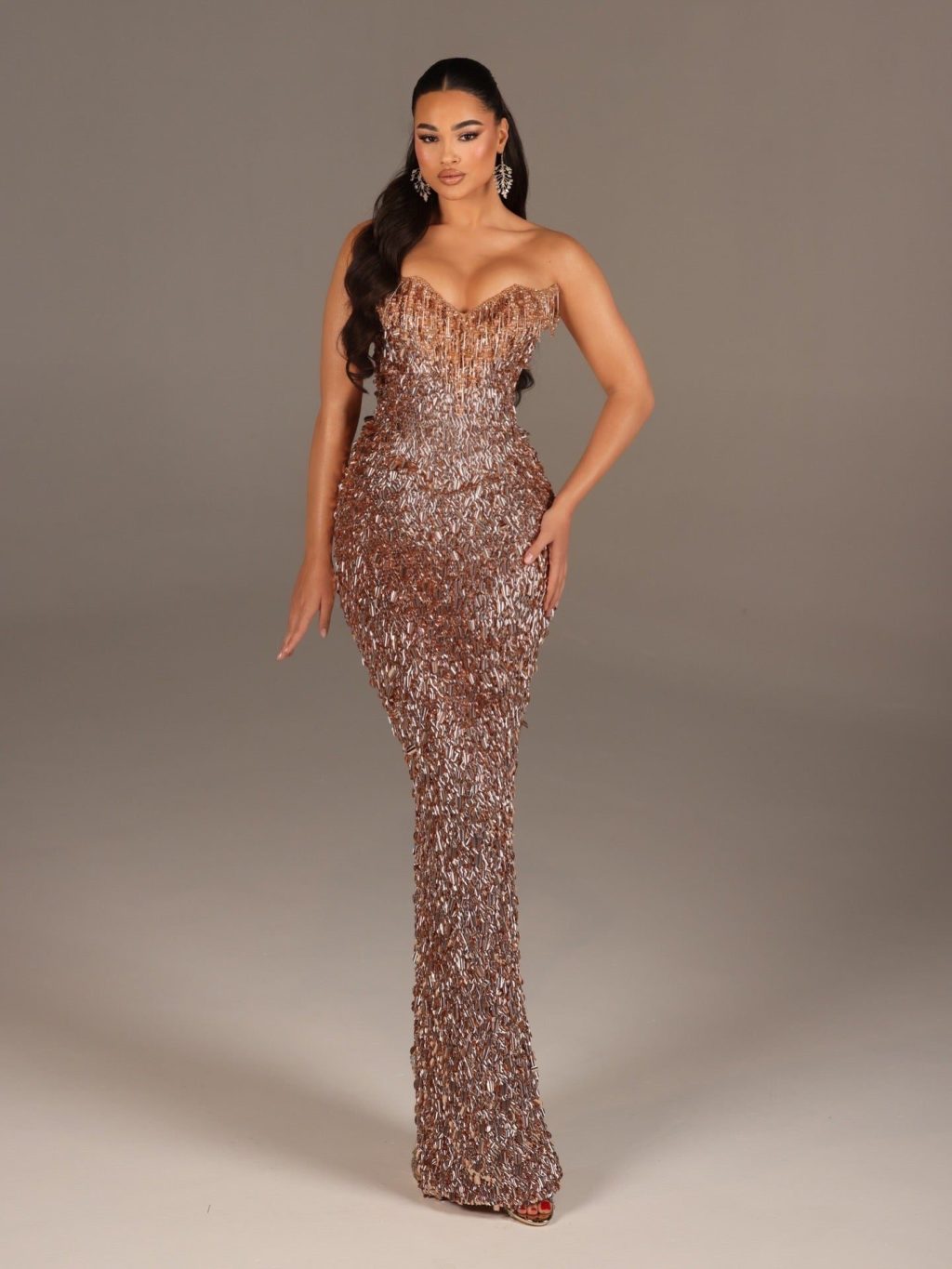 Arlette - Strapless Beaded Mermaid Gown
