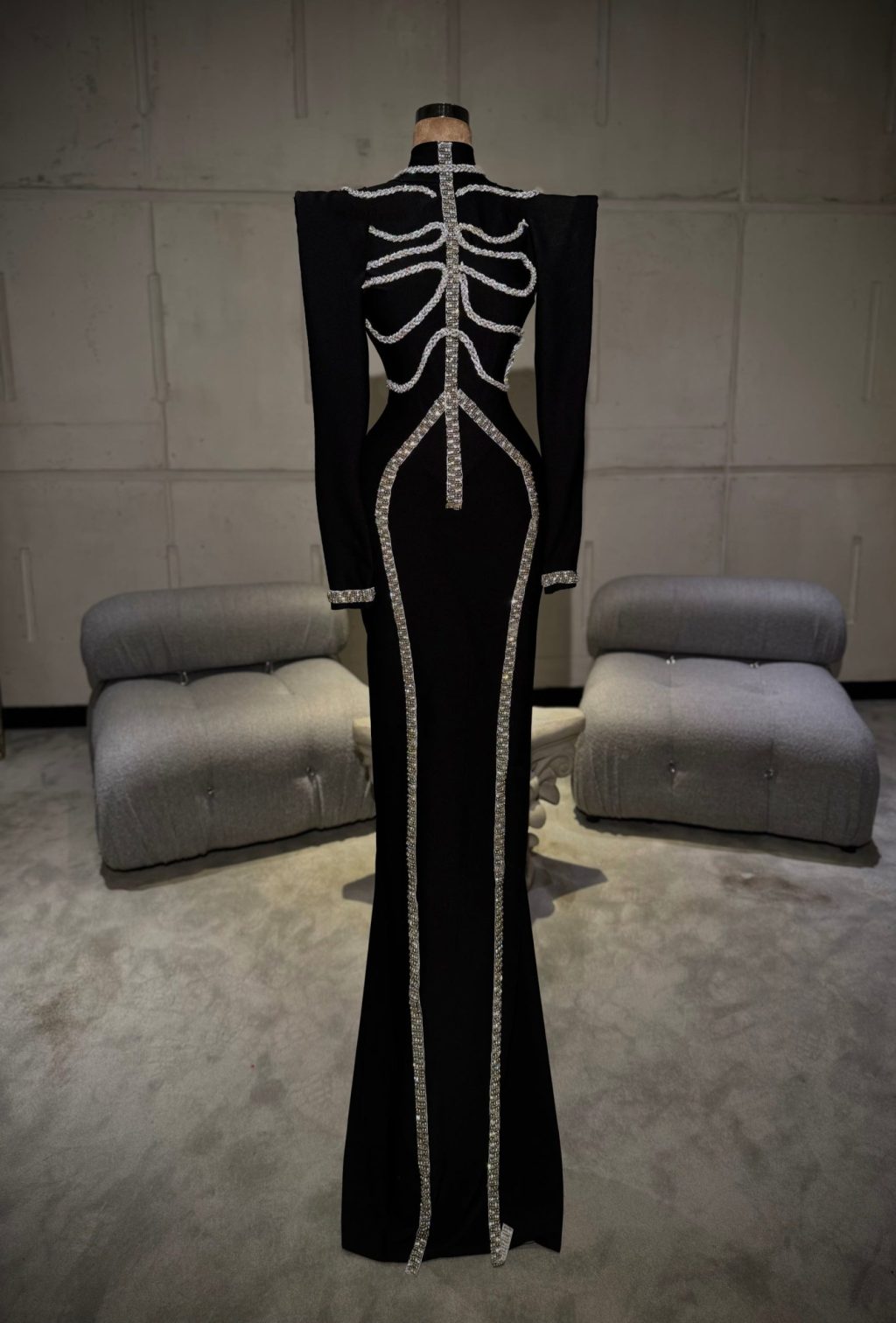 Seleya - Black Crystal Gown