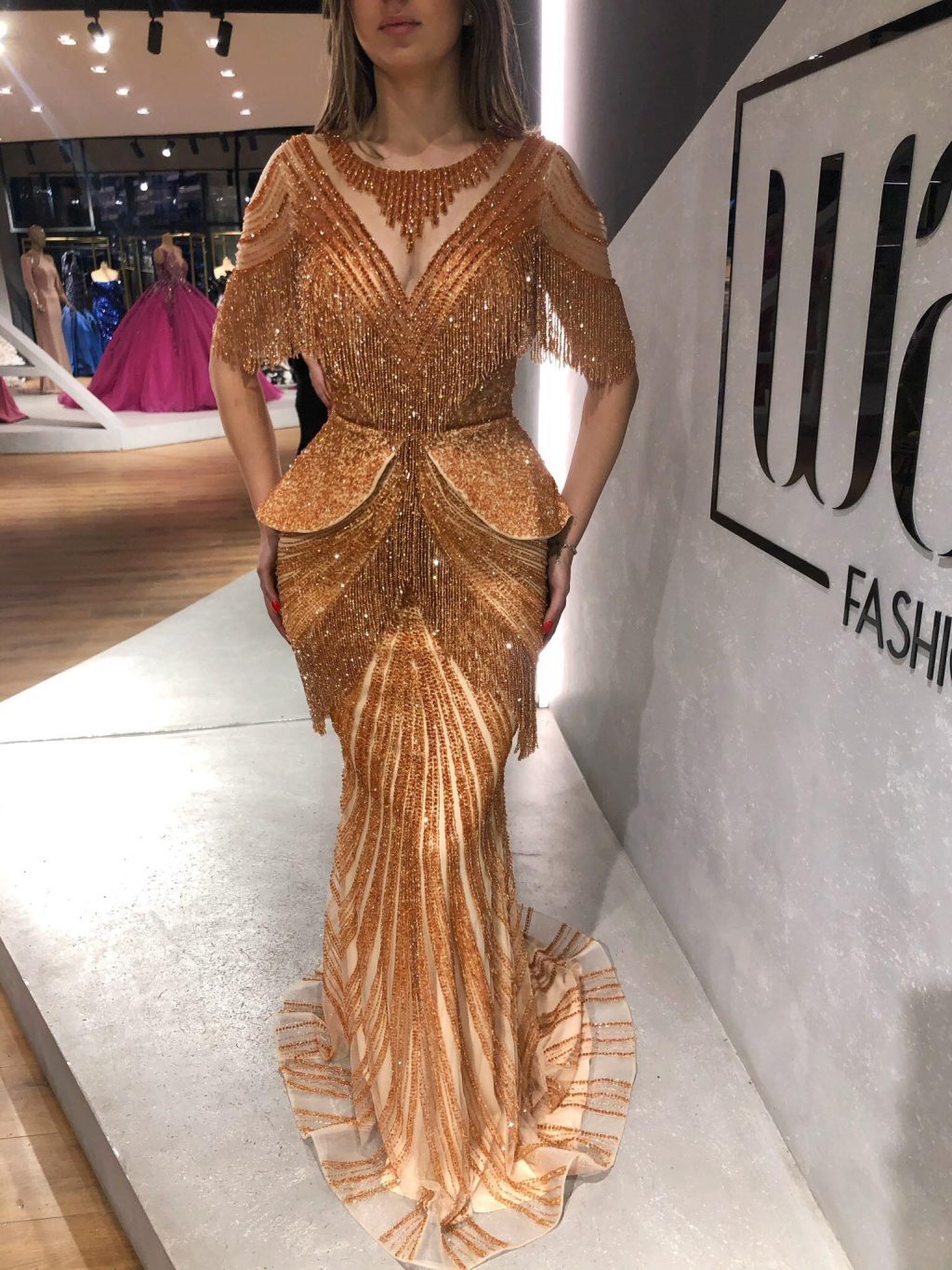 Orange Tassel Dress