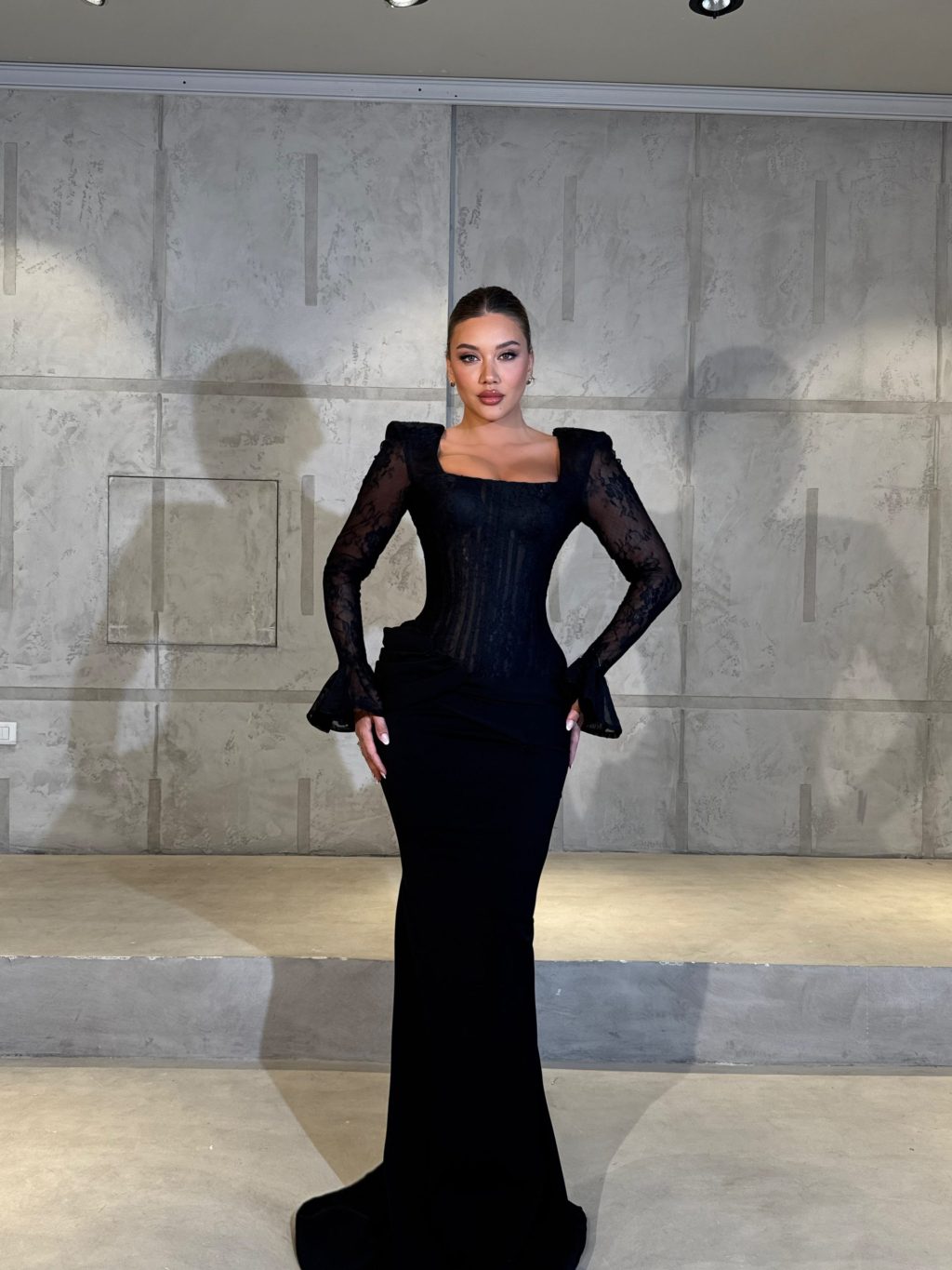 Marlisa - Black Lace Gown