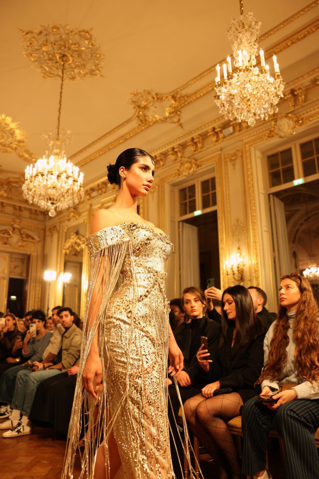 Noelia - Crystal Fringe Gown