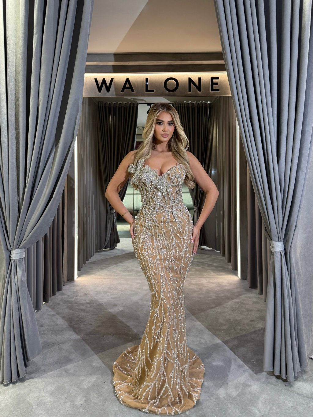 Golden Vine Crystal Gown
