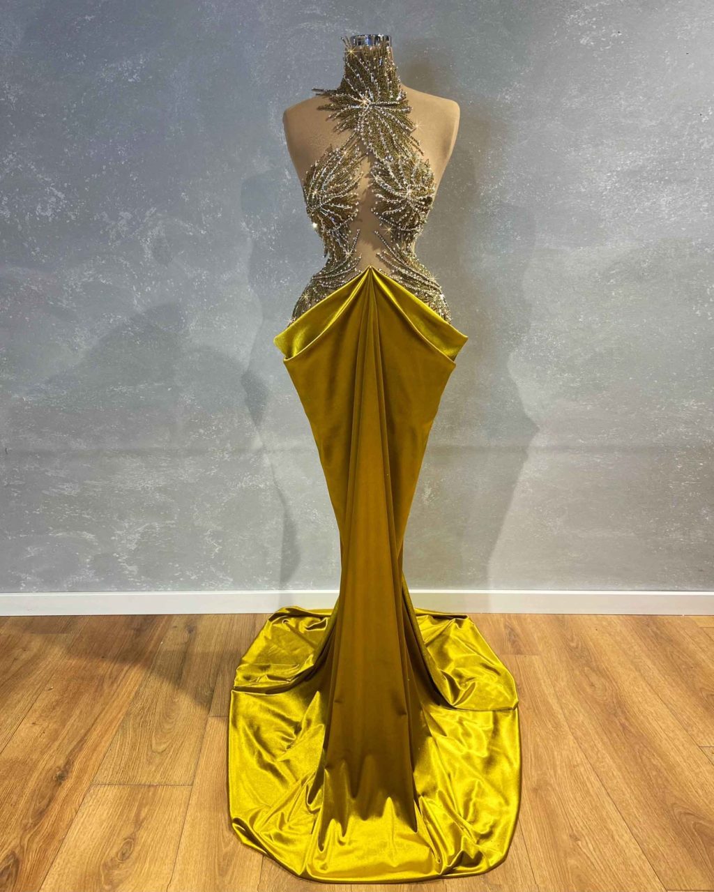 Halter Neck Strapless Evening Dress